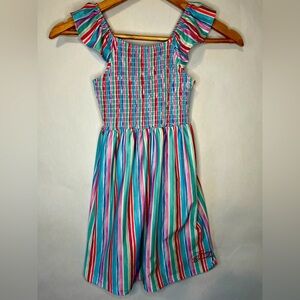 Girls Tommy Bahama Colorful Striped Smocked Sundress, kids, Size 6